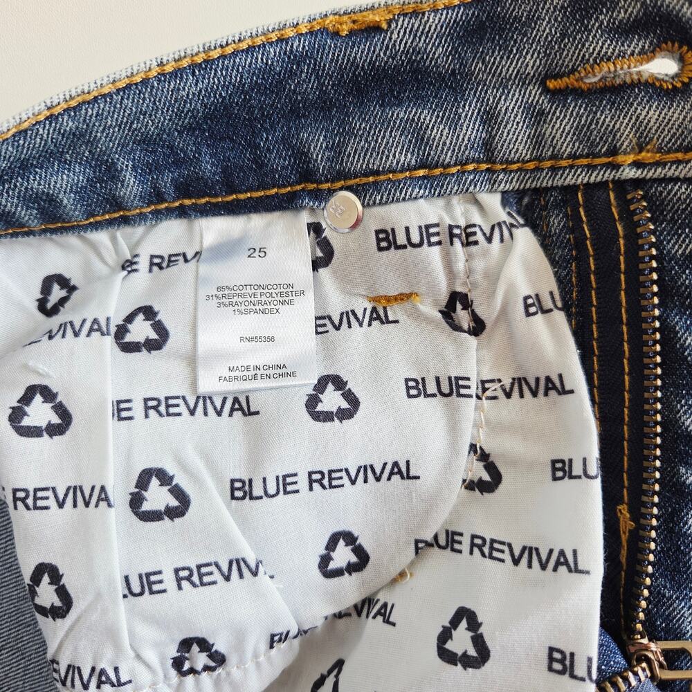 Blue Revival Quinn Mid Rise Straight Leg Ankle Jeans - Size 25 - Picture 7 of 12